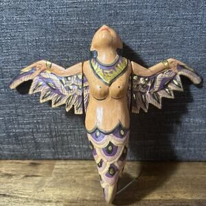 Dewi Sri Rice Goddess Flying Hanging Lady handmade 8” Purple